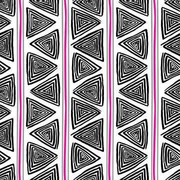 Black hand-drawn triangles Ilustración de archivo