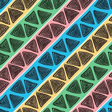 Black hand-drawn triangles Stock Illustration