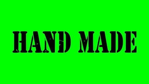 Black hand made text stamp animation Stock Footage 340902684