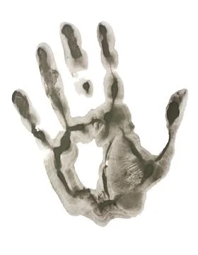 Black hand print Stock Photos