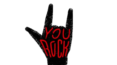 Black hand with red text 4K Stock-Footage 197487043