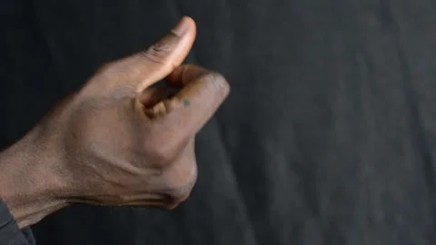 Black hand snapping fingers Stock Footage 277435270