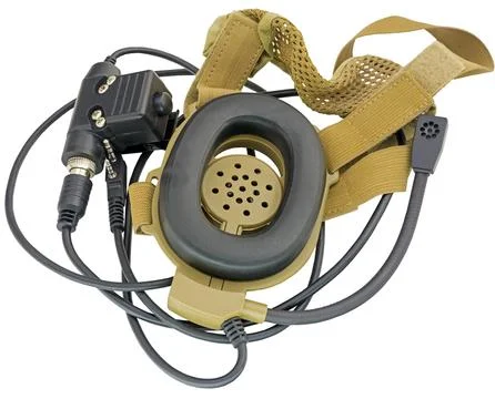 Black handheld dynamic microphone for radiocommunication Stock Photos