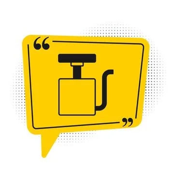 Black Handle detonator for dynamite icon isolated on white background. Yell.. Stock Illustration