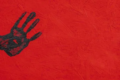 Black handprint Stock Photos