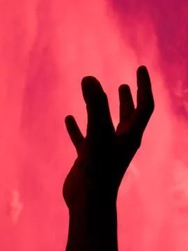 Black hands of death Stockfoto's