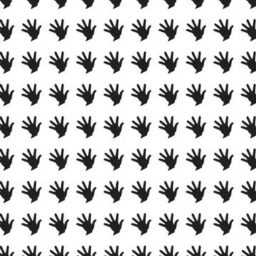 Black hands pattern abstract design Stock Illustration