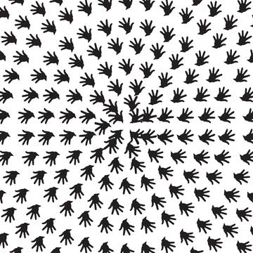 Black hands seamless pattern abstract Stock Illustration