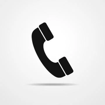 Black handset icon. Vector illustration. Stock Illustration