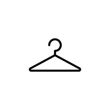 Black Hanger line art vector icon Stock Illustration