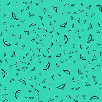 Black Hanger wardrobe icon isolated seamless pattern on green background. C.. Stock Illustration