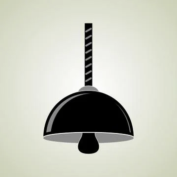 Black hanging ceiling lamp Illustrazione stock