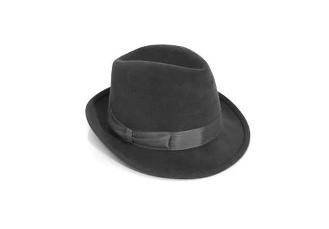 Black hat isolated on the white background Stock Photos