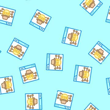 Black hat seo vector seamless pattern Stock Illustration