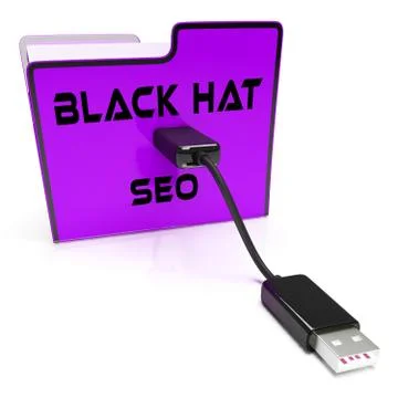 Black Hat Seo Website Optimization 3d Rendering イラスト素材