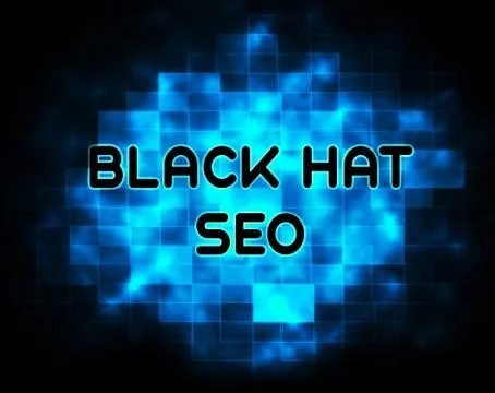 Black Hat Seo Website Optimization 2d Illustration Illustrazione stock