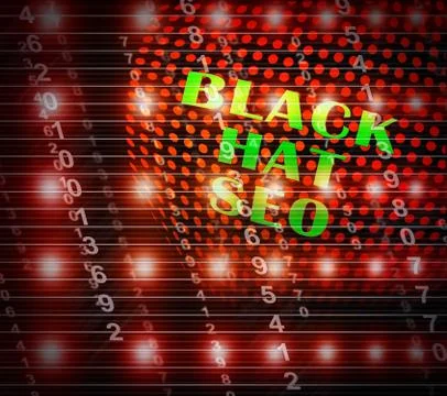 Black Hat Seo Website Optimization 3d Illustration イラスト素材