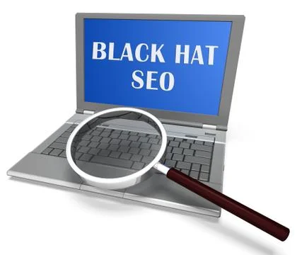 Black Hat Seo Website Optimization 3d Rendering イラスト素材