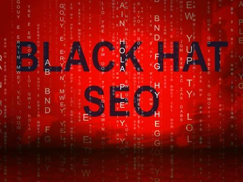 Black Hat Seo Website Optimization 3d Illustration Stock Illustration