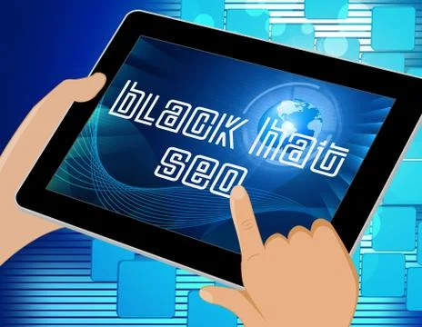 Black Hat Seo Website Optimization 3d Illustration Stock Illustration