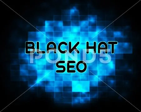 Black Hat Seo Website Optimization 2d Illustration Stock Illustration