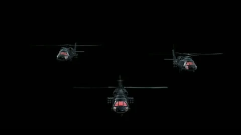 Black Hawk Front View Moving Down Video stock 11629566