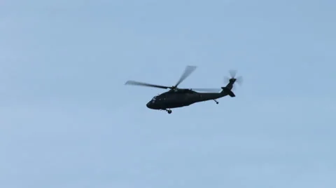 Black Hawk Helicopter In Flight Stock-Footage 48871205