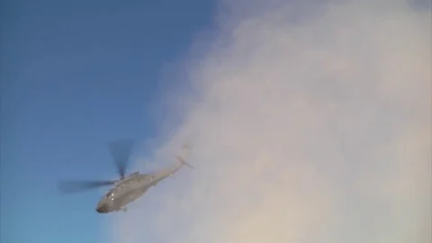 Black Hawk Helicopter in flight Video stock 84758877