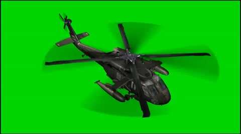 Black Hawk Helicopter fly - green screen footage 스톡 동영상 33632721