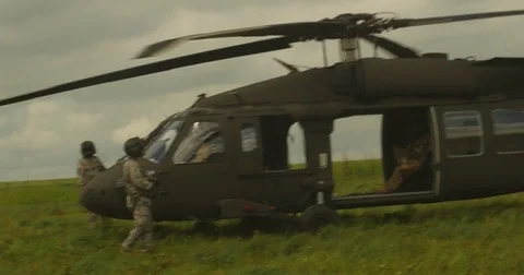 Black Hawk Helicopter Starting Up Video stock 84075409
