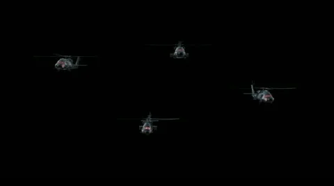 Black Hawk Helicopters Front View Stock-Footage 11629563