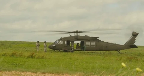 Black Hawk Pre flight Video stock 84071675