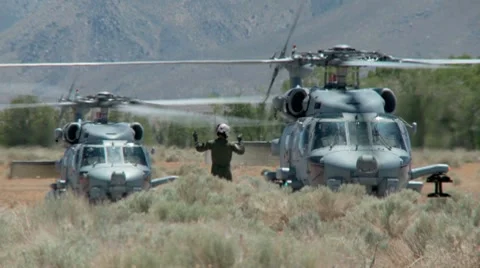 Black Hawk, UH-60 Helicopter Stock Footage 7749025