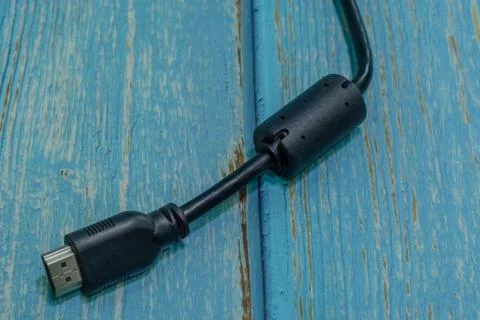 Black HDMI computer cable Stock Photos