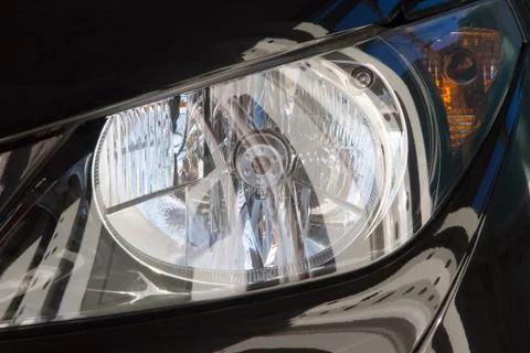 Black headlight Stock-Fotos