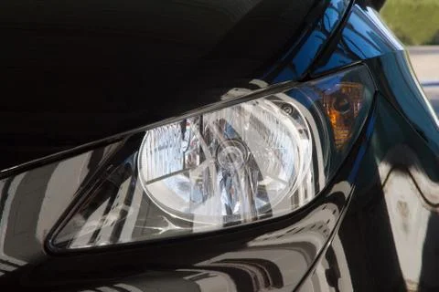 Black headlight 스톡 사진