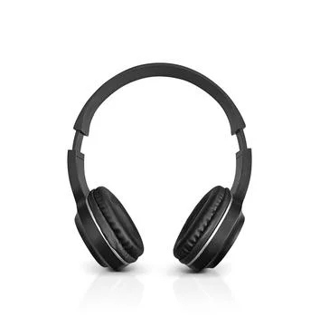 Black headphone isolate on white background Foto stock