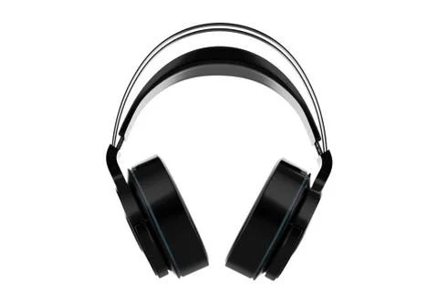 Black headphone mockup Stock Photos