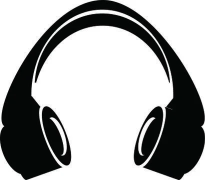 Black Headphones Stockillustratie