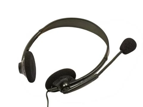 Black  headset. Stock Photos