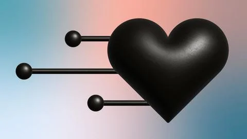Black heart Stock Illustration