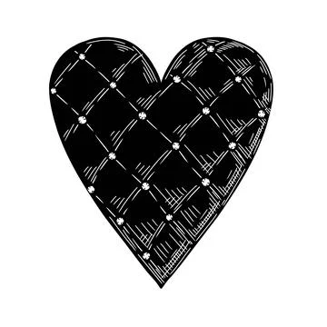 Black heart isolated on a white background. Symbol. Vector illustration Stock Illustration