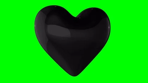 Black heart rotating Video stock 85039740