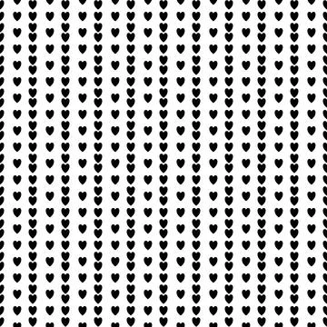 Black heart seamless pattern Stock Illustration
