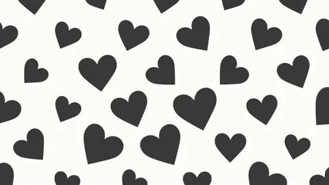 Black hearts grid pattern Stock Footage 230060809