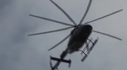 Black helicopter Stock Footage 3013227