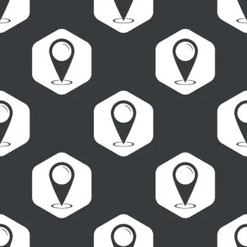 Black hexagon area marker pattern Stockillustratie