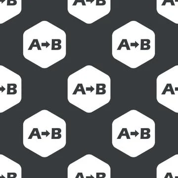 Black hexagon A B pattern Illustrazione stock