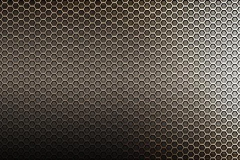 Black hexagon background and texture. Illustrazione stock