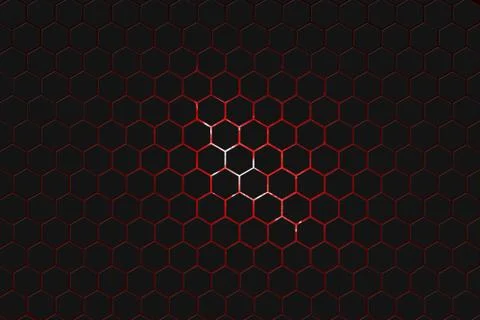 Black hexagon background Stock Illustration